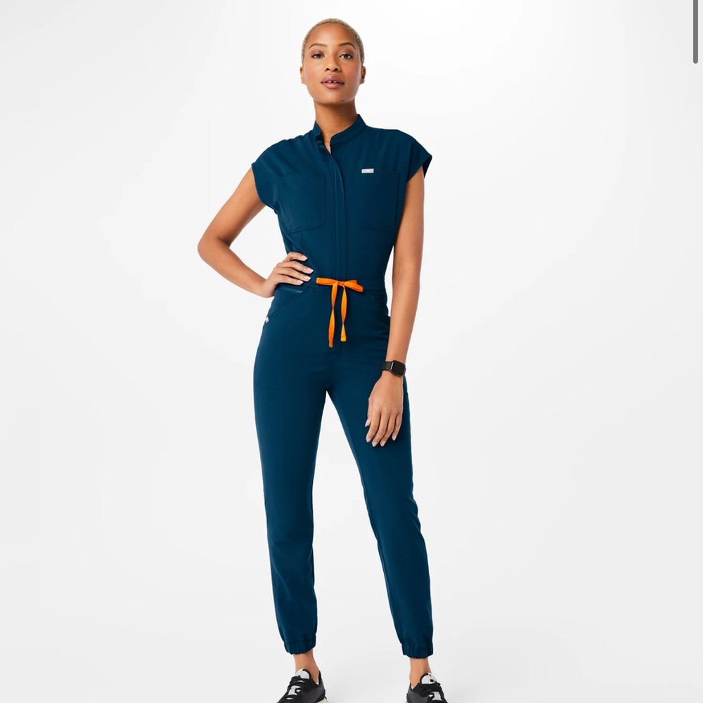 NWT Figs Deep Reef Rafaela Cargo Jumpsuit